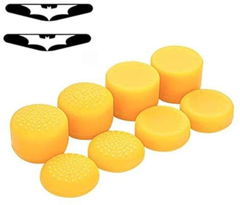 10 en 1 Analógica Raised Antislip pulgar stick Grips Thumbsticks Joystick Cap Cover con LED luz barra de Vinilo pegatinas para PS4 Pro Slim, PS3, Interruptor Pro, Xbox One, Wii U, PS2 controlador