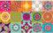 Ambiance-Live carp-RV-A0100 Alfombra de Vinilo para Suelo PVC, Antideslizante, Protección el Suelo, Inspiración Azulejos Cemento, Lavable a Mano, Grosor: 2,2 mm, 60 cm x 100 cm, Multicolor