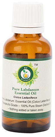 R V Essential Reines Labdanum Ätherische Öl 15ml (0.507 Unzen) - Cistus Ladaniferus (100% reiner und natürlicher Dampf destilliert) Pure Labdanum Essential Oil