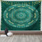 ABAKUHAUS Teal Wandteppich, Eastern Mandala aus Weiches Mikrofaser Stoff Waschbar ohne Verblassen Digitaldruck, 150 x 110 cm, Teal