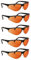 Infield Terminator UV-400 Schutzbrille für Blaulicht und UV-Schutz, orange (fünf)