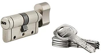THIRARD - Cylindre de serrure à bouton Trafic 12, 30Bx30mm, nickel, anti-arrachement, anti-perçage, anti-casse, 5 clés