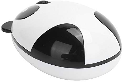 Denash Wiederaufladbare drahtlose Maus, 2,4 GHz drahtlose optische Panda-Computermaus Leise ergonomische USB-Cartoon-Computermaus für Win/OS X/Linux/Andriod/IOS