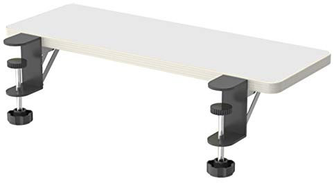 LTLJX Ergonomics Under Desk Extender Tray Clamp On Keyboard Drawer Table Mount Armrest Shelf Stand Computer Elbow Arm Support 25 * 9'',White
