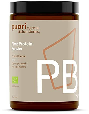 Puori PB Plant Protein Booster | Pea Protein Powder Isolate with Calcium from Algae - 25 Servings per Bottle | Vegan Protein Powder | No Artificial Ingredients & Allergen Free