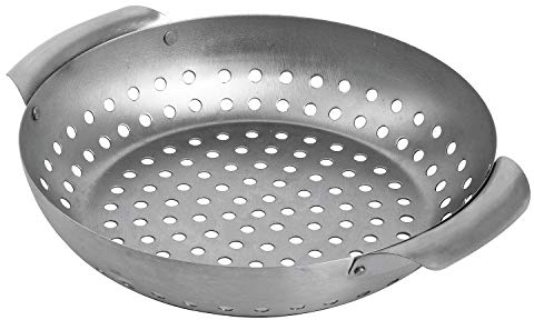 GUSTA Grillkorb Ø27,5x5cm, Silber-grau