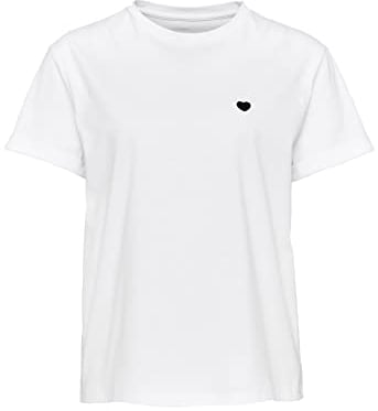 OPUS Damen Kurzarmshirt | T-Shirt SERZ Regular aus Organic Cotton White, 44