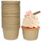 Frepea 50 Stücke Cupcake Formen Papier Muffinform Papier Antihaftbeschichtet Einweg-Backbecher für Halloween Geburtstage Hochzeiten Partys (Rohholz Farbe)