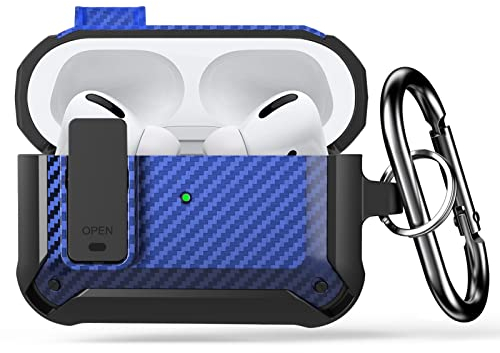 Lopnord für Airpods Pro 2/1 Hülle mit Verschlussdeckel, Stoßfeste Hülle Kompatibel mit Airpod Pro 2 Hülle für Männer Frauen, Robuste Hülle für Air Pods Pro/Pro 2 Ladecase (Airpod Nicht Enthalten)