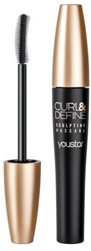 youstar CURL & DEFINE Sculpting Mascara | Volumen Mascara, Geschwungene, Voluminöse Wimpern mit Glanz und Halt,geschwungene Wimpern, Langanhaltend, ohne Klumpen