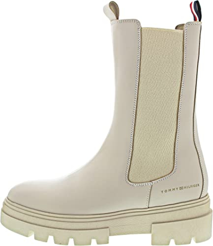 Tommy Hilfiger MONOCHROMATIC CHELSEA BOOT FW0FW06730, Donna, Beige (Classic Beige), 36 EU