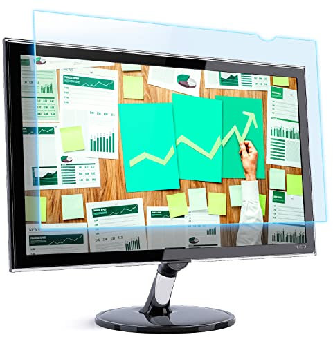 23.6 inch Blue Light Blocking Screen Protector Panel for 16:9 Widescreen Computer Monitor and Laptop - PC Anti-UV Eye Protection Filter Film - Anti-Scratch Diagonal Frame Shield [1 Pack]