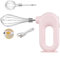 Sbattitore manuale senza fili Mini frullino per le uova elettrico Mini sbattitore elettrico regolabile a 4 velocità, ricarica USB, 1500 mAh(Rosa)