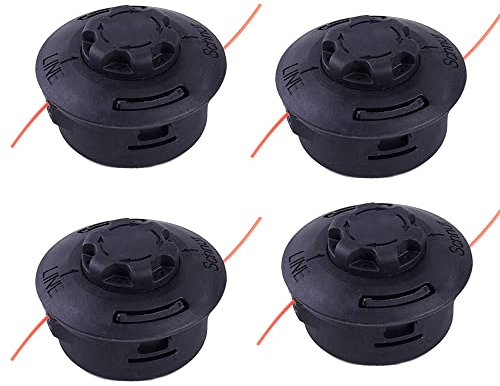 Lot de 4 bobines de fil de rechange pour débroussailleuse Husqvarna 122 x 65 mm