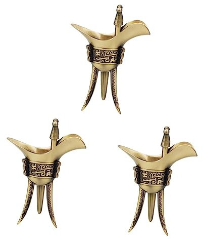 Alipis 3pièces Gobelet De Vintage Avec Relief Rétro Décoration Élégante Pour Mariage Et Fête Conteneur Antique Pour Liqueur Pour Vin Et Whisky