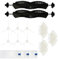 HMHAMA Pièces de rechange compatibles avec aspirateur robot Tefal Rowenta X-Plorer Serie 75 RG7687 RR7684WH, 2 brosses principales, 6 brosses latérales, 3 filtres, 3 tampons de serpillère