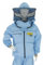 LYSON Imkerjacke mit Hut Imkerbluse Schutz vor Mücken und Insekten sportlicher Style – Imkerbekleidung Schutz vor Bienen Insekten Imkereibedarf Blau Größe M