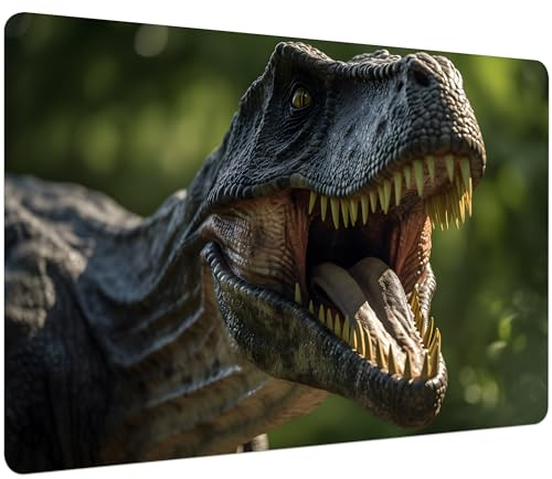 Schreibtischunterlage für Kinder T-Rex Dinosaurier Vinyl-Material | feucht abwischbar | Dino | Made in Germany | 60x40cm (T-Rex)