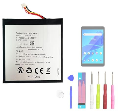 Aousavo Li32A097HTT Batterie de Rechange Compatible avec Tablette Black-View Tab6 3210099 Li32A097HTT DK034 avec kit d'outils Gratuit