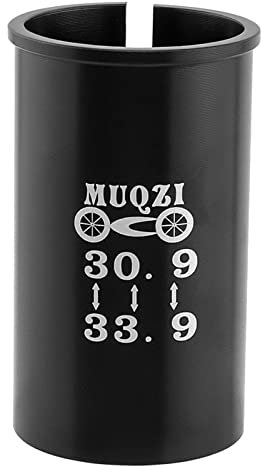 Tige de selle de vélo en aluminium - Adaptateur de tube de tige de selle - 30,9 à 33,9 mm - Pour VTT, vélo de route, BMX