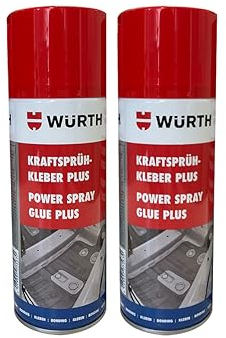 2x Würth Kraftsprühkleber Plus 400 ml Kraftsprühkleber Sprühkleber für Schwammscheibe Reibebrett Kleber