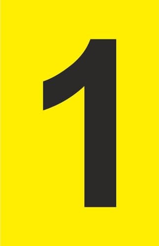 M-ITALY CARTELLO SEGNALETICO - numero personalizzato con sfondo giallo - Adesivo Extra Resistente, Pannello in Forex, Pannello In Alluminio (20x31, Adesivo)