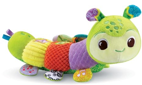 VTech - Myrtille, Ma Lumi-Chenille Sensorielle, Peluche Bébé Interactive et Musicale, Jouet d'Activité et de Développement, Éveil Sensoriel, Cadeau de Naissance Bébé Dès 3 Mois - Contenu en Français