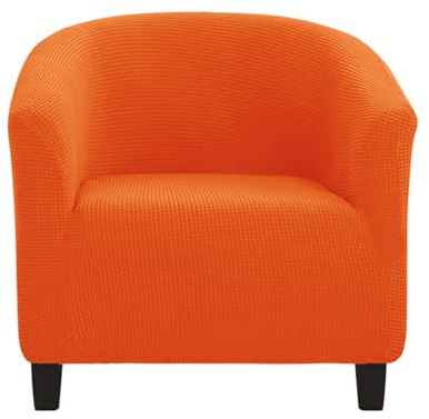 Morbuy Sesselbezug Stretch, Sessel Überzug Universal Sesselhussen Waschbar Sesselüberzug Hussen Cocktailsessel Clubsessel Überzug Weich & Elastisch (Orange)