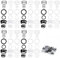 252 Stück BH Haken Verschluss BH Ringe 12mm und 8mm BH Träger Ringe Versteller Dessous Hakenverschluss Schieber BH -Zubehör für Unterwäsche, Bikini, Leibchen, Kleid (Schwarz, Weiß, Transparente)