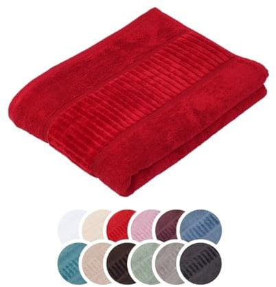 liebling Badetuch Bio Baumwolle, Serie Organic, 500 gr. / m², 100 x 150 cm, 60 Grad, saugstark, schnelltrocknend, Farbe: Rot