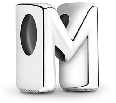 Ruaidhra Sterling Silber S925 Buchstabe M,Family Charms & Beads für Damen,Blume Glühwürmchen Schildkröte Moments Unendlichkeitsbaum Charm Anhänger für Armbänder,Sicherheitskette,Geschenk für Frauen