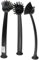 Dish Brush Set - 3 Pack Dark Grey Kitchen Scrubbers with Sturdy Bristles and Ergonomic Handles for Dishwashing, Pots, and Pans Cleaning.