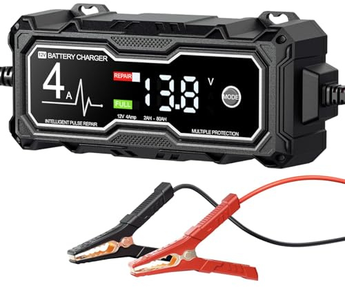 Reparatur von Autobatterie-Ladegeräten, Ladegeräten und -wartungen für Motorräder, mit automatischem intelligentem LED-Display, automatischer Tropfschutz, Ladegerät D