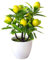 Limonero artificial en maceta, planta de limón artificial realista de escritorio, limonero artificial de 9.45 pulgadas, limonero falso en maceta, plantas en maceta, bonsái artificial para mesa del