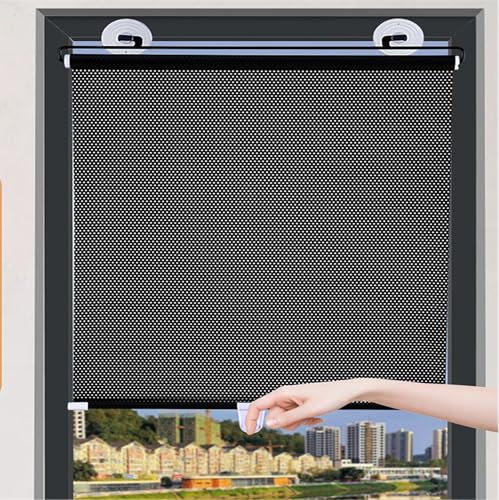 Store occultant à Ventouse - sans perçage - pour fenêtre - Rideau Protection Solaire Isolant Thermique- Amovible - pour Chambre/Salon/Bureau/Salle de Bain/Cuisine/Voiture