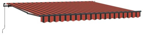 vidaXL Ausziehbare Markise Orange und Braun 400 x 300 cm