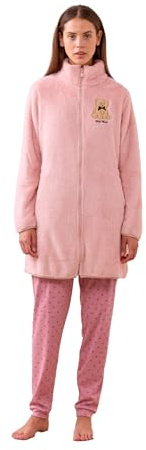 Noidinotte - Vestaglia Donna Invernale Coral e Eco Pelliccia