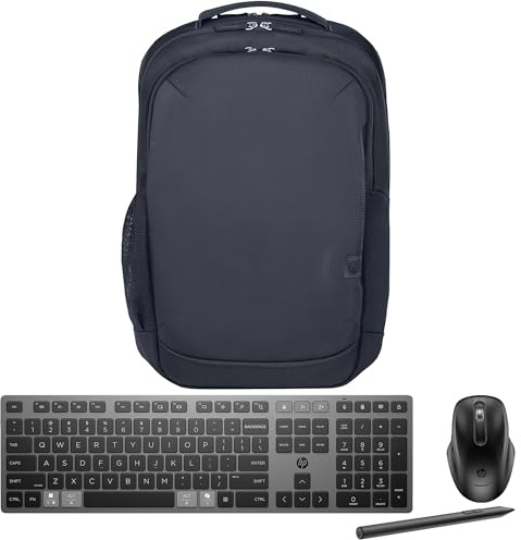 HP Creator Bundle, 720 Rechargeable Keyboard and Mouse, 700 Rechargeable Multi Pen and 16 Odyssey Gray Backpack
