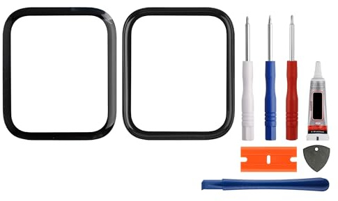 swark Neu Display Glas Frontglas Reparatur Replacement Set kompatibel mit Watch SE 2022 44mm A2724,A2727,A2723,A2856 inkl Werkzeugsatz- Kein LCD-Bildschirm und Touch Digitizer