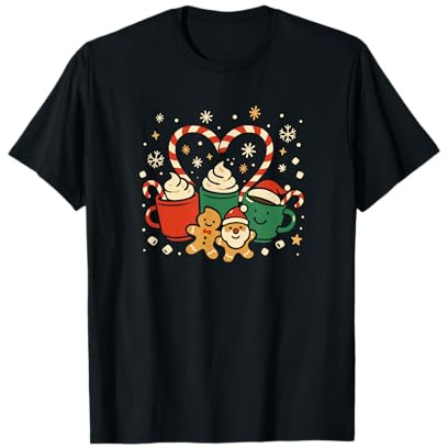 Équipe Chocolat Chaud Art de Noël et Tasses festives T-Shirt