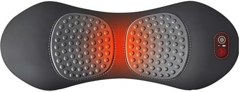 Heated Back Massage Cushion - Portable Lumbar Cushion with Warm Compress | Memory Foam Support for Office Chair Sofa Wheelchair Car Seat