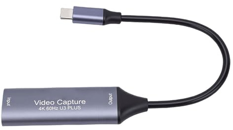 Bewinner Videoaufnahmekarte 4K 60 Hz USB C 3.0, HDMI-zu-USB-Konverter mit Geringer Latenz für Live-Streaming, DSLR, OBS, Keine Treiber Erforderlich, Plug & Play für PC