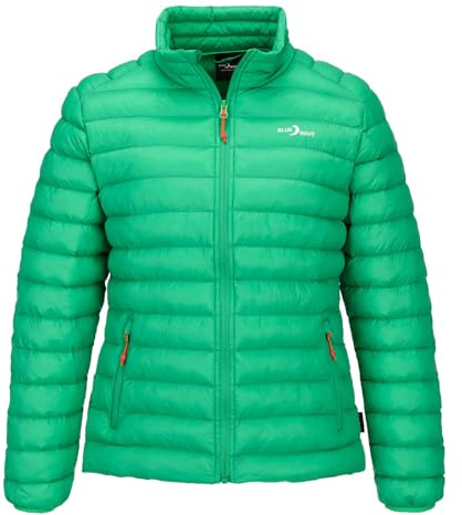 Blue Wave Damen Steppjacke Ornella mit Stehkragen - Gesteppte Jacke packable inkl. Packbeutel in Grün Größe 36