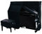 ZhiYuanAN Verdicken Pleuche Klavier Abdeckhaube Mit Gefalteter Saum Weiche Piano Staubschutz Klavier Abdeckung Schutzhülle (Zurück : 16 Inch,Ohne Hocker-Abdeckung) Schwarz 118-131