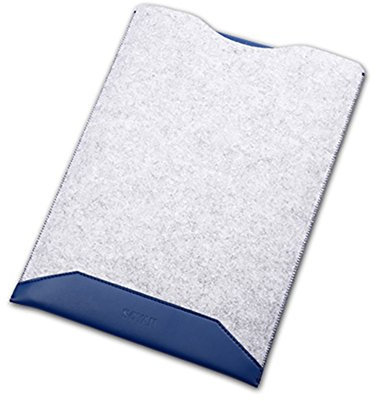 Filz&PU Leder Sleeve Case Hülle Tache Ultrabook Laptop Tasche für MacBook 12 Wasserdicht mit Schutz Tasche Blau