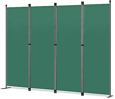 Angel Living Paravento Pieghevole di Design Intelligente, Divisori per Ambienti/Ambienti, Areti Divisorie, Divisori per Privacy (4 Pezzi 225x165 cm, Verde)