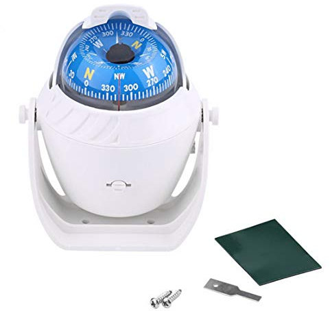 VIGORFLYRUN PARTS LTD 1pc Marine Bussola Barca Bussola ABS LED Luce per Auto Camion Bussola Barca Navigazione Moto Bussola Caravan