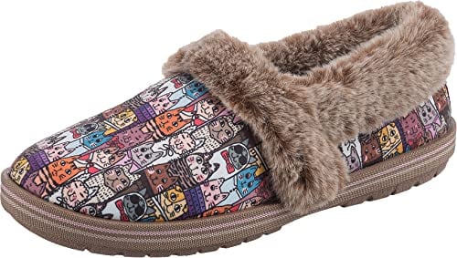 Skechers Women's BOBS Too Cozy Chic Cat, Multi, 7 UK