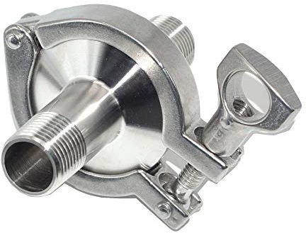 Beduan Sanitär-Rohrverschraubung, 1,27 cm Außengewinde, 3-lagige Klemme und Silikondichtung (Rohrgröße: 1,27 cm Außengewinde), 50,5 mm Außendurchmesser-Hülse