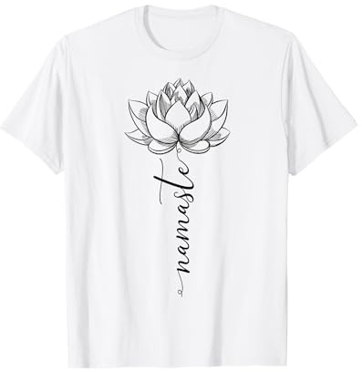 T-Shirt Regalo Namaste Flower Yoga Lover Kundalini Zen Maglietta